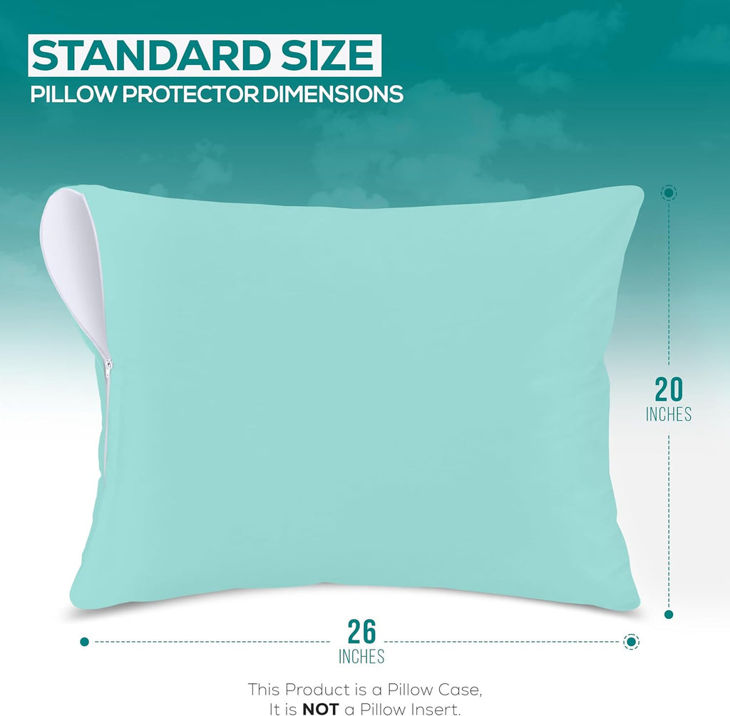 Utopiabedding Utopia Bedding 100% Waterproof Pillow Protectors with Zipper Standard Size (Set of 2), Bed Bug and Dust Mite Proof Zippered P…