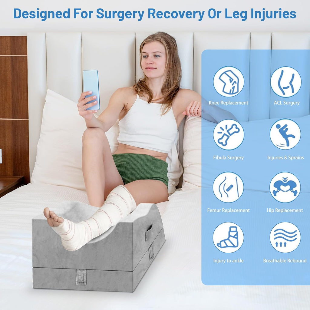 TranquilRelax Leg Elevation Pillows, Wedge Pillow for After Surgery, Memory Foam Leg Support Adjustable, Comfort comfort for Back…
