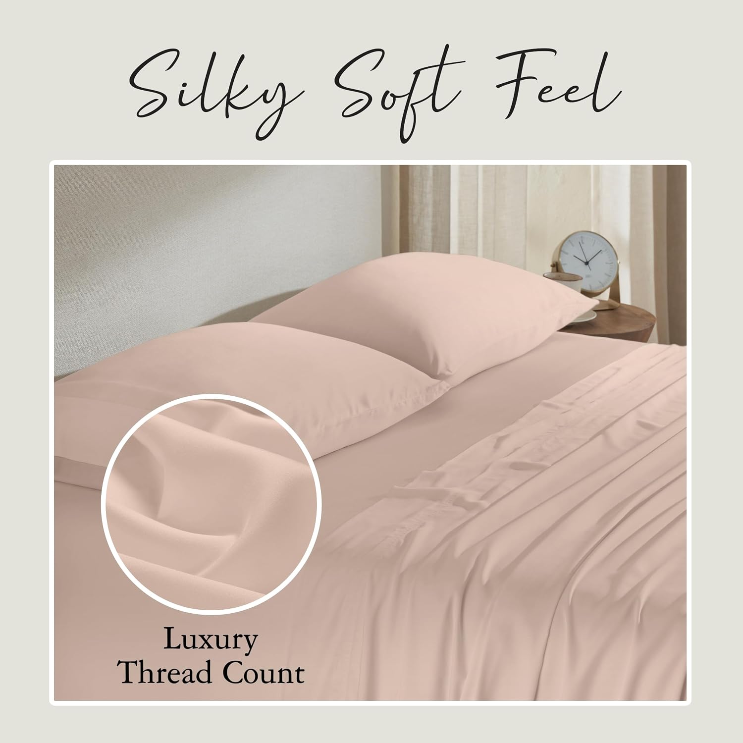 KARISSA MAE Pure Viscose from Bamboo Twin Size Sheet Set | 100% FSC Certified | Luxuriously Soft | Cooling | 18" Deep Pocket w/Corner…