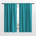 NICETOWN Blackout Curtain Panels for Living Room - (Peacock Blue Color) 34x63 Inch, 2 Panels Set, Thermal Insulated Room Darkening…