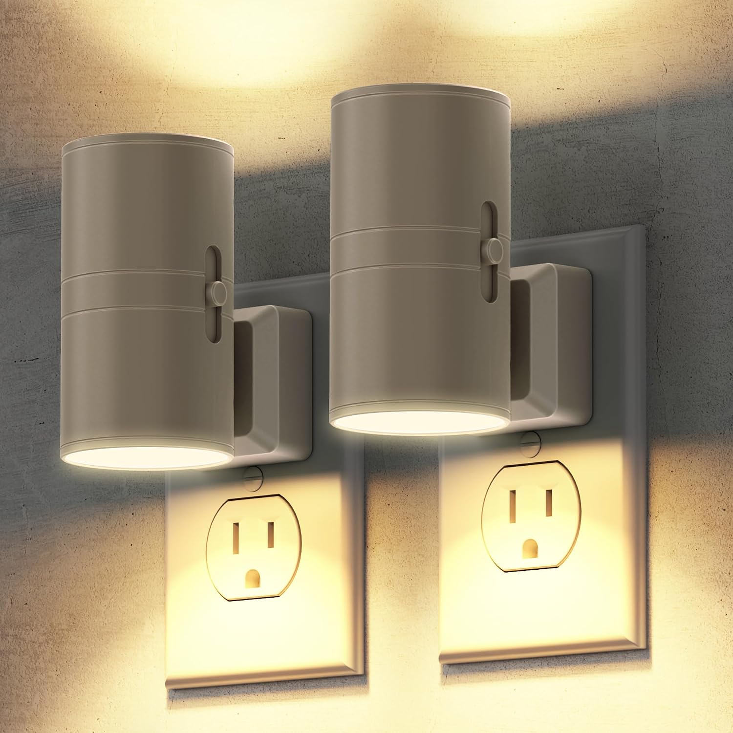 Briignite Night Lights Plug into Wall, Modern LED Night Light Plug in, Dusk to Dawn Sensor, Soft White 3000K, 0-100LM Adjustable…