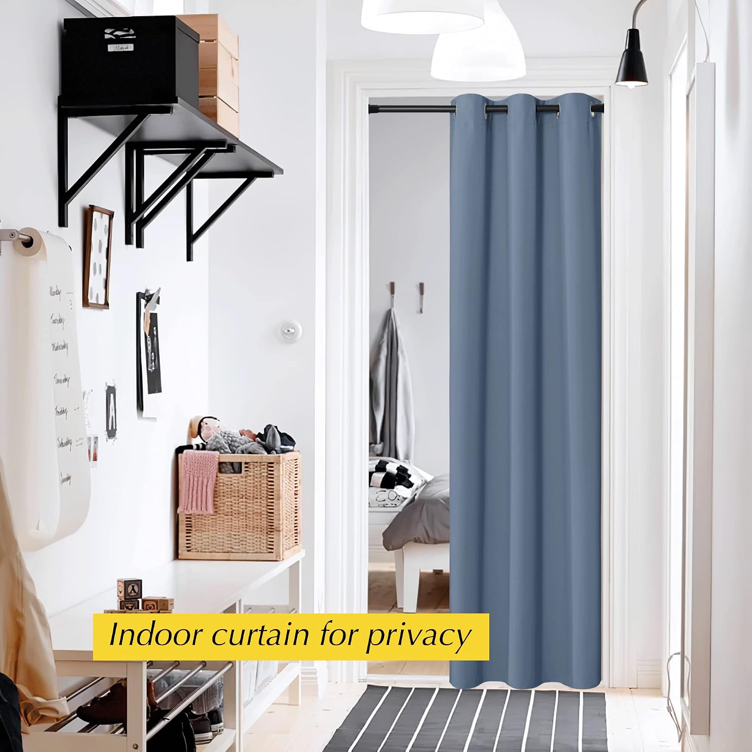 Nicetown Doorway Curtain for Living Room Thermal Insulated Door Blinds for Door Screen, Accordion Insulated Privacy Door Window Curtain for…