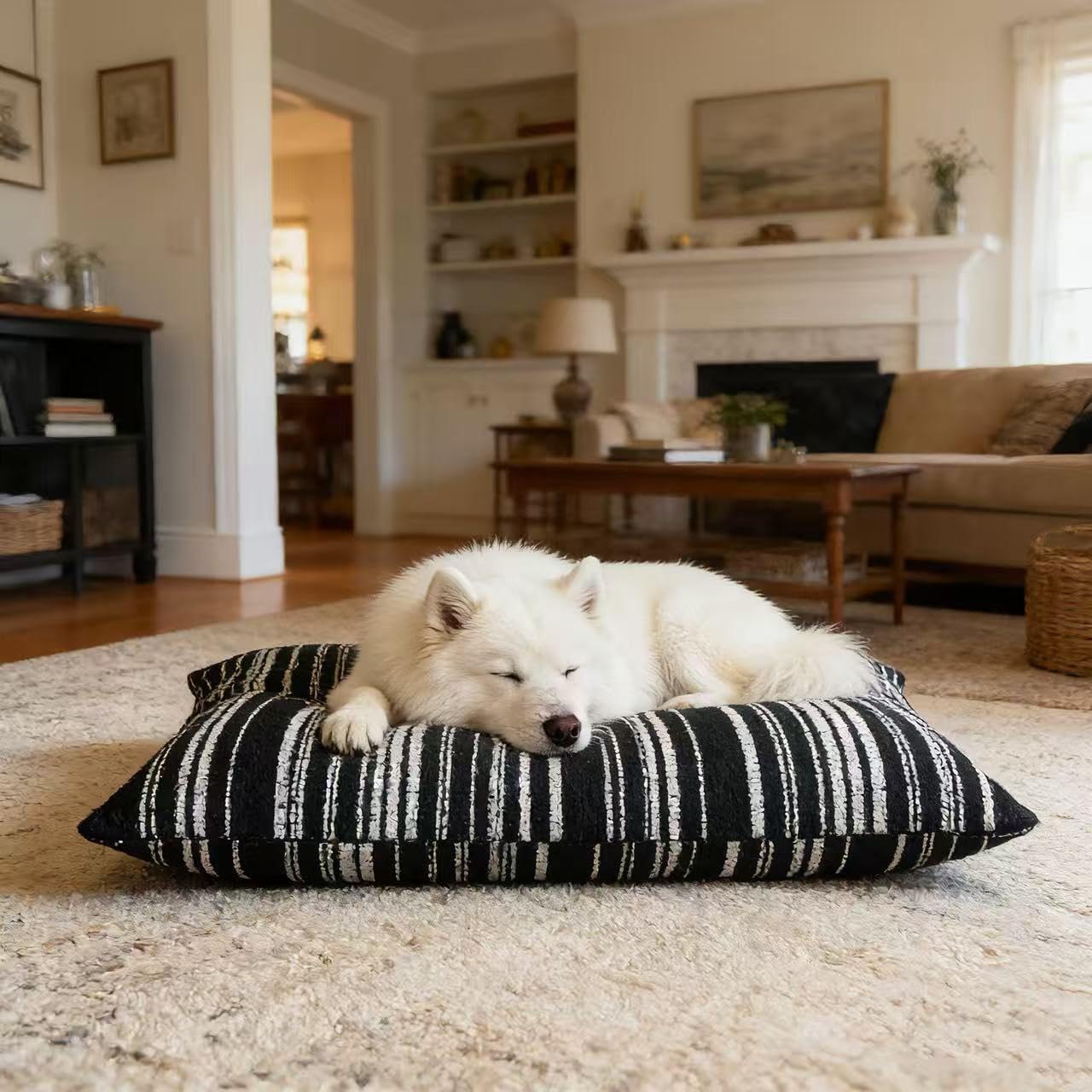 Slow Cow Boho Chenille Textured Woven Stripe Throw Pillow Covers 18 x18 Cushion Cover Black Pillow Cover Pillowcase