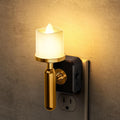 Briignite Flameless Candle Night Light, Night Lights Plug into Wall, LED Candle Night Light with Light Sensor, 0-100LM Dimmable…
