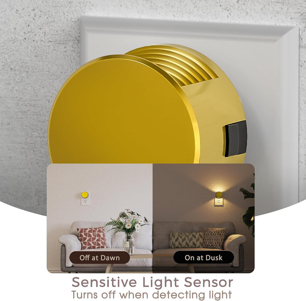 Briignite Night Lights Plug into Wall [2 Pack], Dusk to Dawn Sensor Nightlight, Brightness Adjustable, 3000K Soft White, Dimmable Plug in…