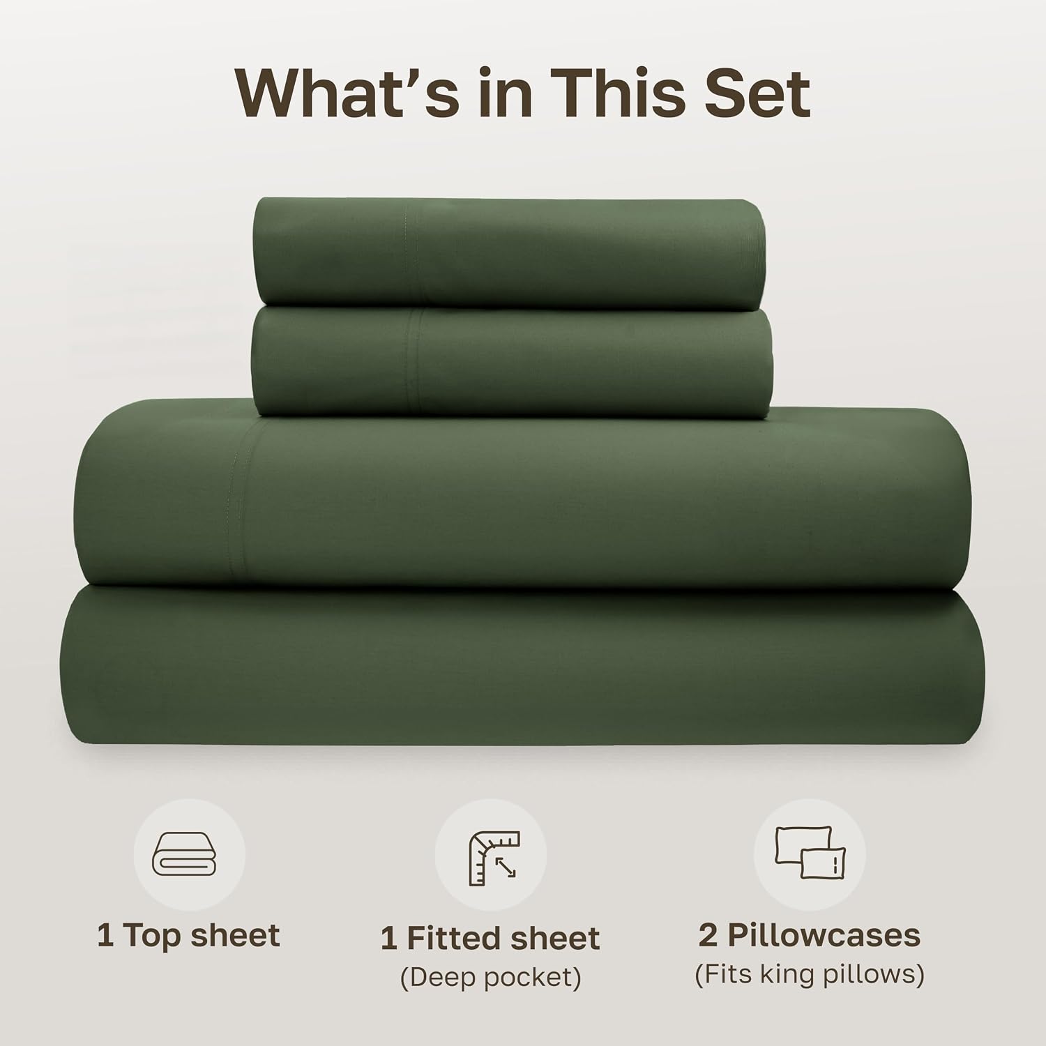 CaliforniaDesignDen California Design Den Bedsheets King Size Bed Set - Soft 100% 100% Organic Cotton Sheets with Deep Pockets, Crisp Perca…