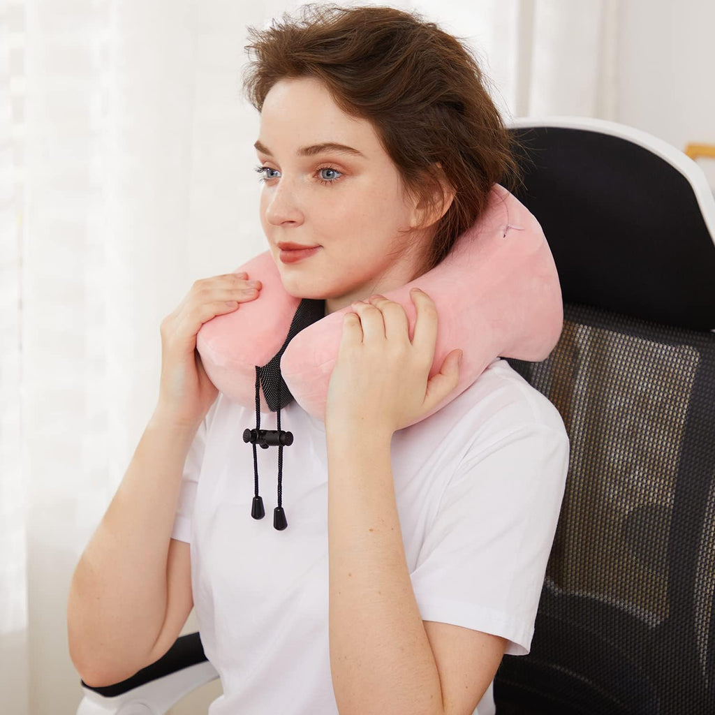 TALLGONeckPillowAlwaysHere TALLGO Travel Pillow, Memory Foam Neck Pillow Head Support Soft Pillow for Sleeping Rest, Airplane Car & Home Us…