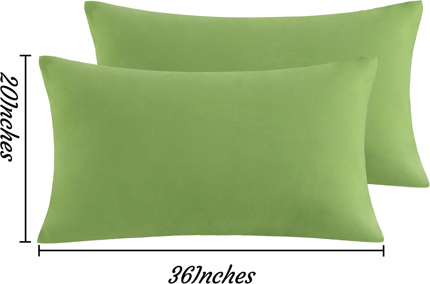 Ntbay King Pillow Cases Set of 2, 2 Pack Brushed Microfiber 20x36 Pillow Cases, Soft, Wrinkle, Fade, Stain Resistant Sage Green Pillow Case…