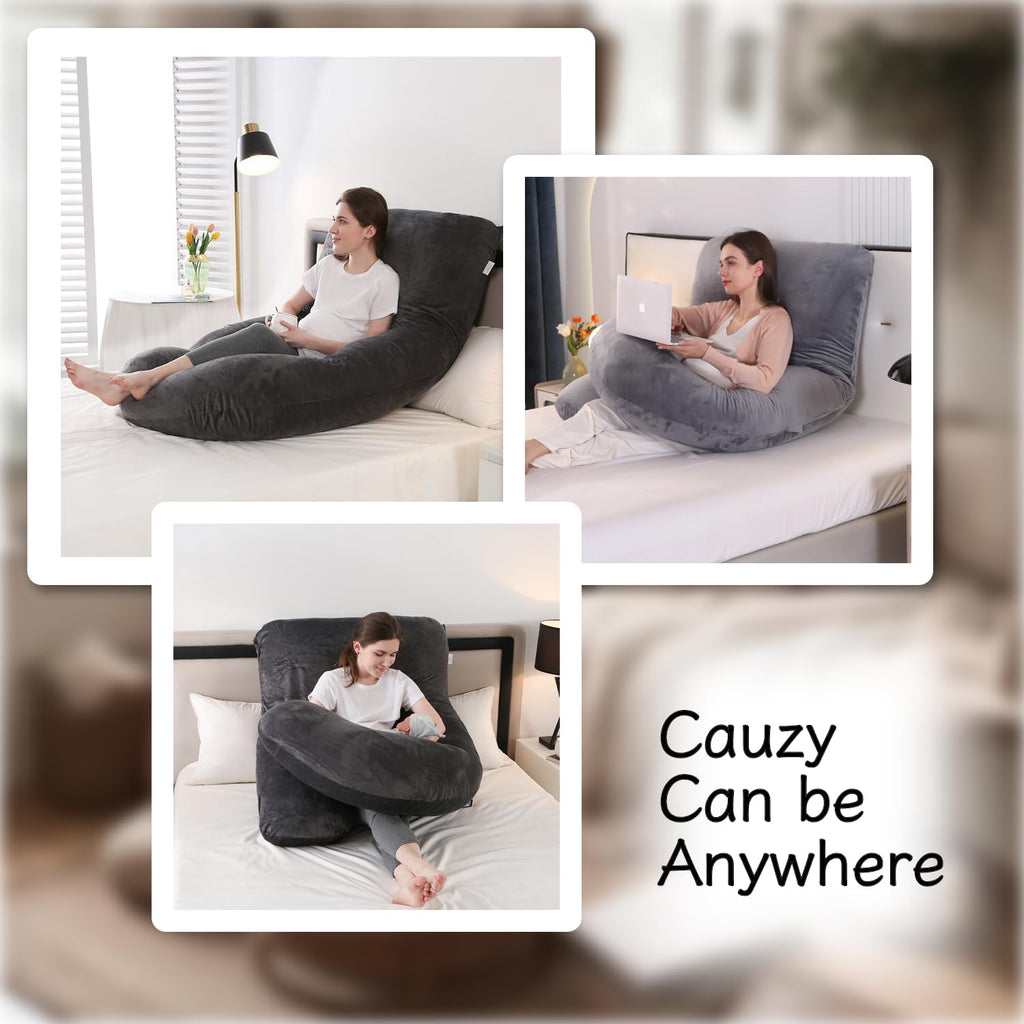 ALLOPERA Pregnancy Pillow, Full Body 57 Inch Maternity Pillow with Removable Washable Cover - Sleep Support for Legs, Back, Neck…
