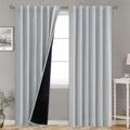 BGment Full Blackout Curtains with Thermal Insulation Liner Curtains 90 Inches Long, Rod Pocket and Back Tab Double Layer Room Darkening…