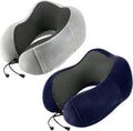 Urnexttour Travel Pillow for Airplane-2 Pack Memory Foam Neck Pillows, Soft Support Travel Essentials for Travelling, Sleeping Rest, Car, T…