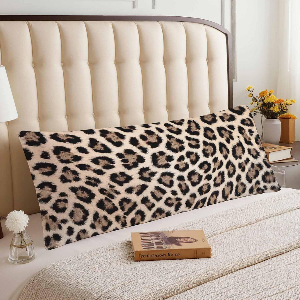 Body Pillowcases with Zipper Leopard Print Cozy Body Pillow Covers Cushion Cover 20 X 54 Inch, African Leopard Skin Outdoor Body Pillow…