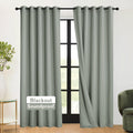 Rybhome RYB HOME 3-in-1 Soundproof - Blackout - Thermal Insulation Living Room Divider Curtains, Large Bay Window Curtains for Bedroom Thea…