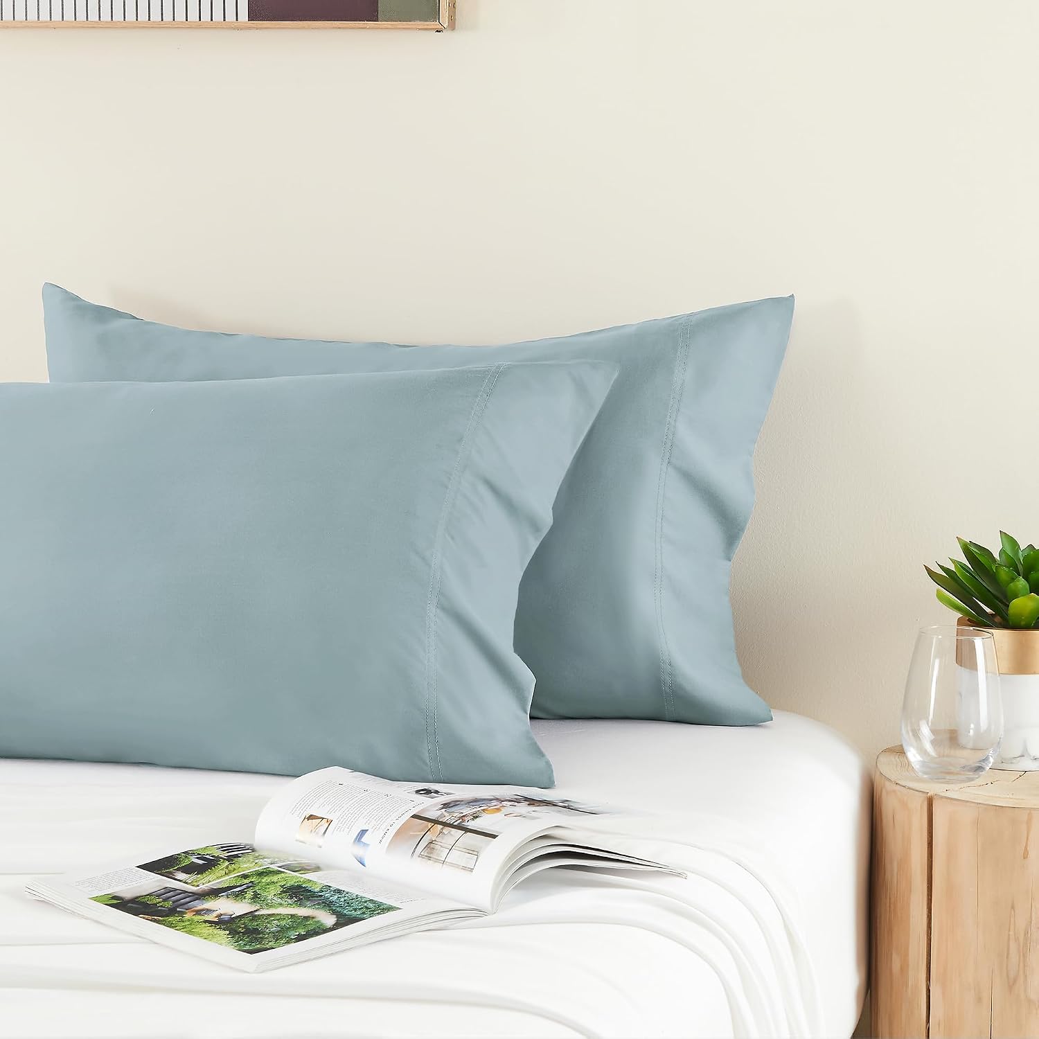 Bedelite King Size Pillow Cases Set of 2, Rayon Derived from Bamboo, Cooling Pillow Cases for Hot Sleepers & Night Sweats, Breathable and S…