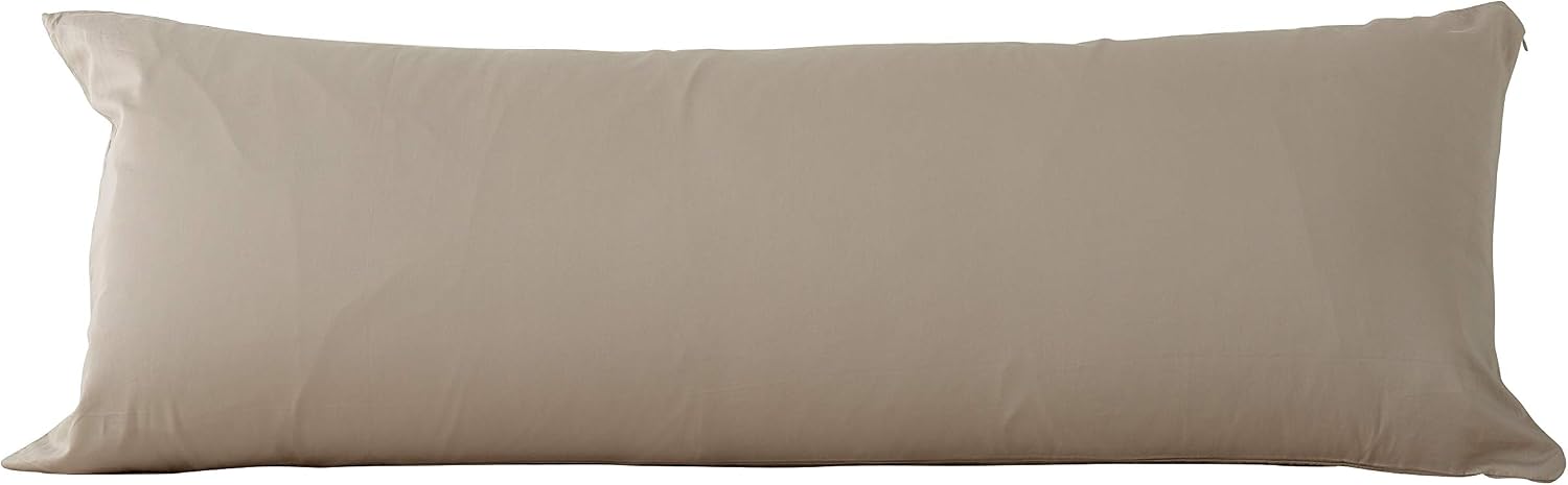 Evolive 100% Cotton Body Pillow Cover 21"x54", 300 Thread Count Soft Breathable Pillowcase with Hidden Zipper, Smooth Durable Replacement C…