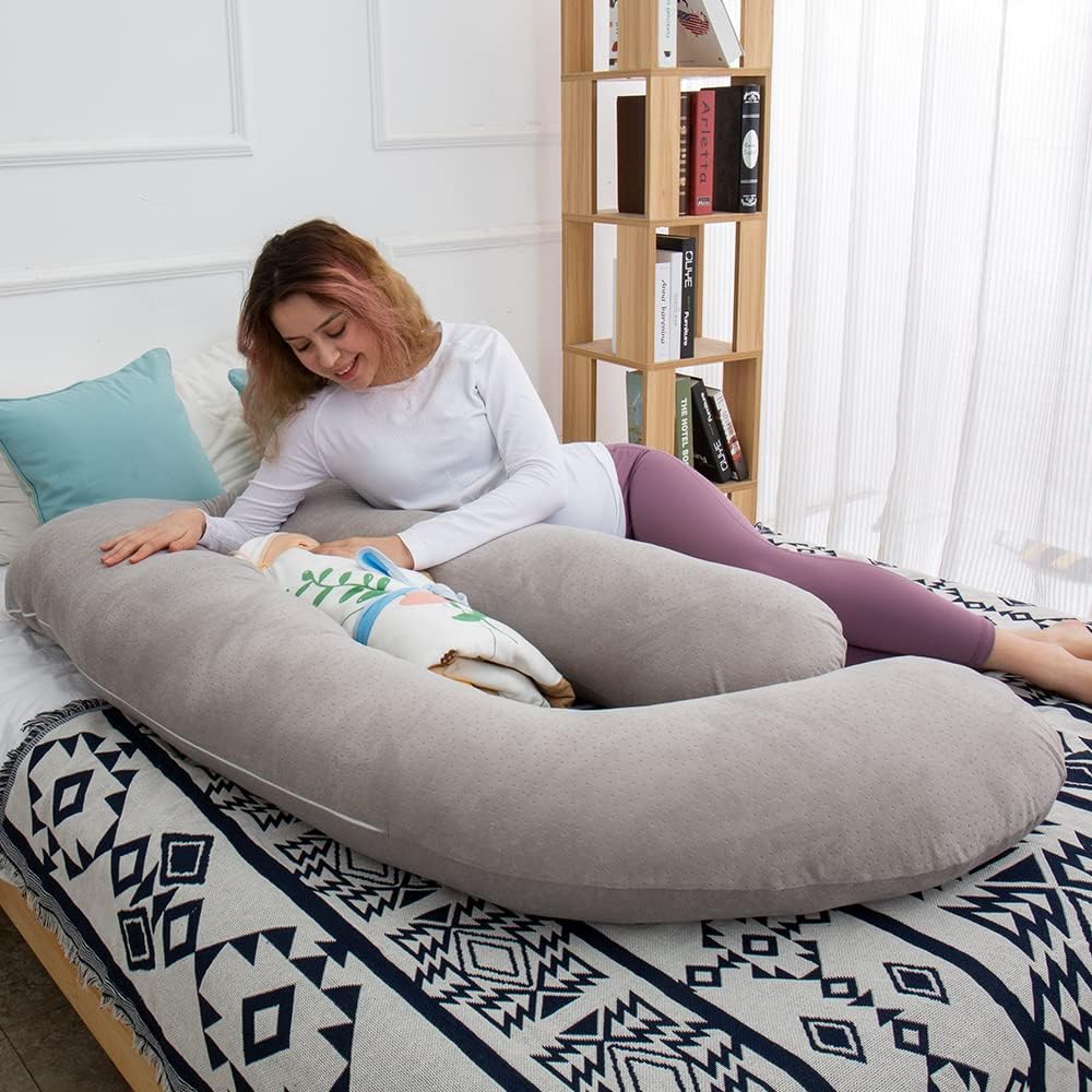 60 Inch Pregnancy Pillows for Sleeping, Extra Large U Shaped Body Pillow, Pregnancy Pillow, Maternity Pillow for Pregnant Women with…