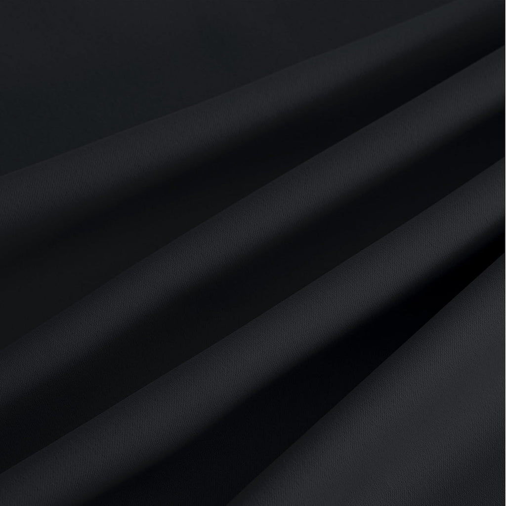 Nicetown 95 Inch Blackout Curtains, Grommet 2 Panels Thermal Insulated Black Room Darkening Drapes, Extra Long Window Curtains for Bedroom…