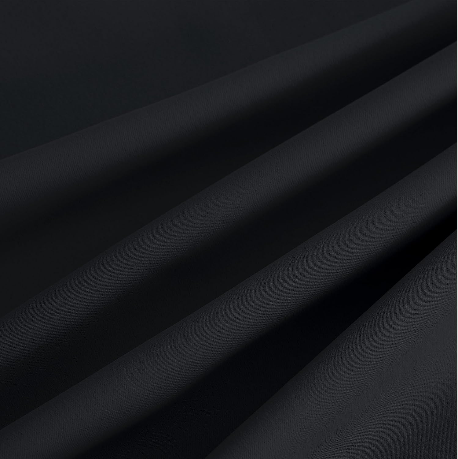 Nicetown 95 Inch Blackout Curtains, Grommet 2 Panels Thermal Insulated Black Room Darkening Drapes, Extra Long Window Curtains for Bedroom…