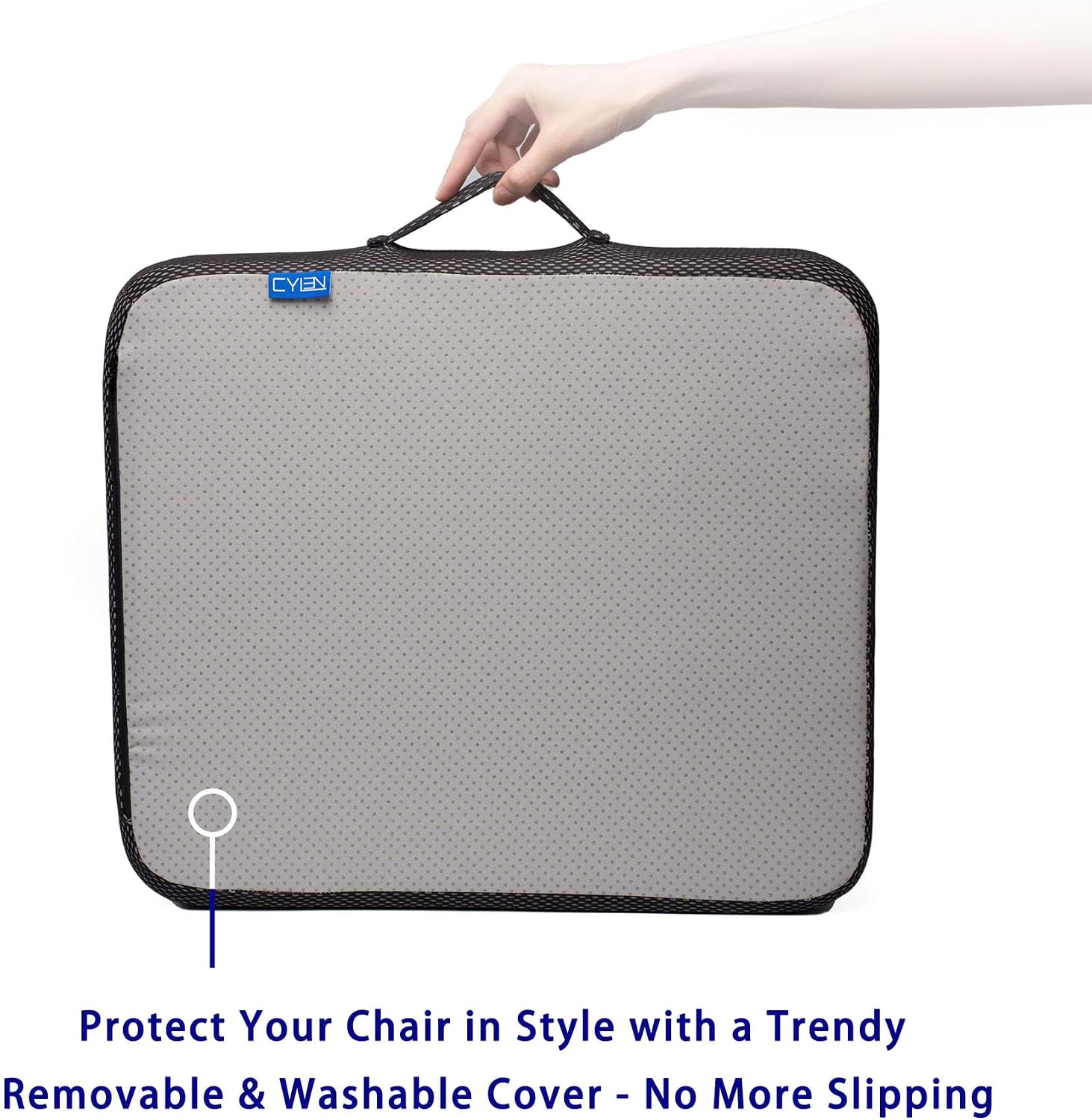 Cylen Ifoam Gel Infused Memory Foam Layer Wheelchair Cushion - Seat Cushion for Wheelchair-Office Chair, Kitchen Chair-Pressure Sore and Ta…