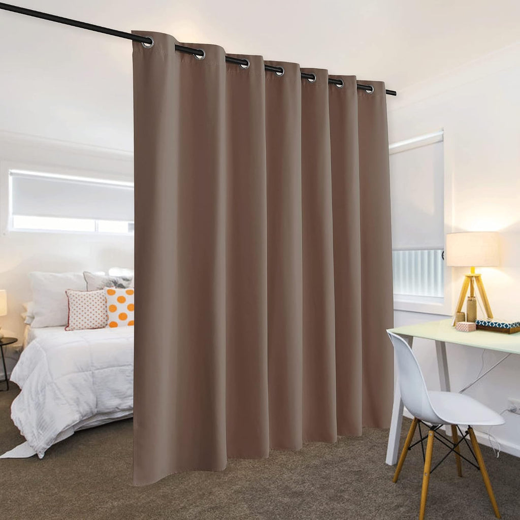 RYB HOME Blackout Room Divider Curtain Portable Light Block Thermal Insulated Energy Efficiency Drape for Coffee Shop Office Loft Shared…