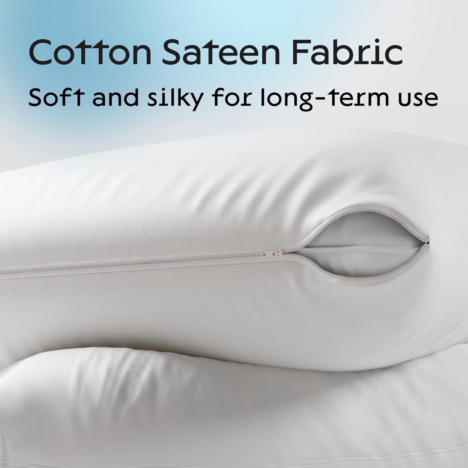 NiagaraSleepSolution Niagara 4 Pack Standard Pillow Protectors with Zipper, Cotton Sateen Blend Tight Weave Non Noisy Zip Covers…