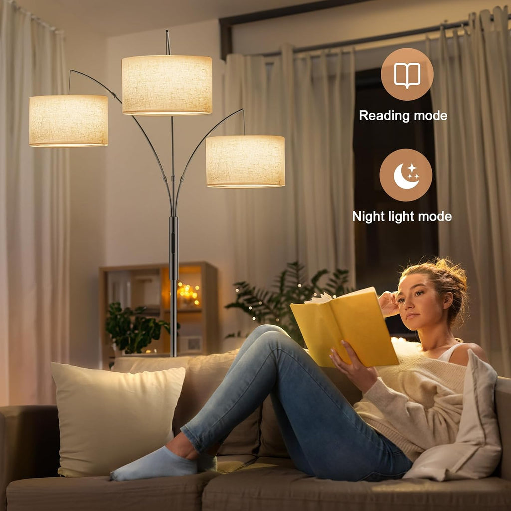 SIBRILLE Upgraded 36W Floor Lamps for Living Room - Super Bright Dimmable Tree Floor Lamp with Remote & Touch Control, Tall Lamp for…