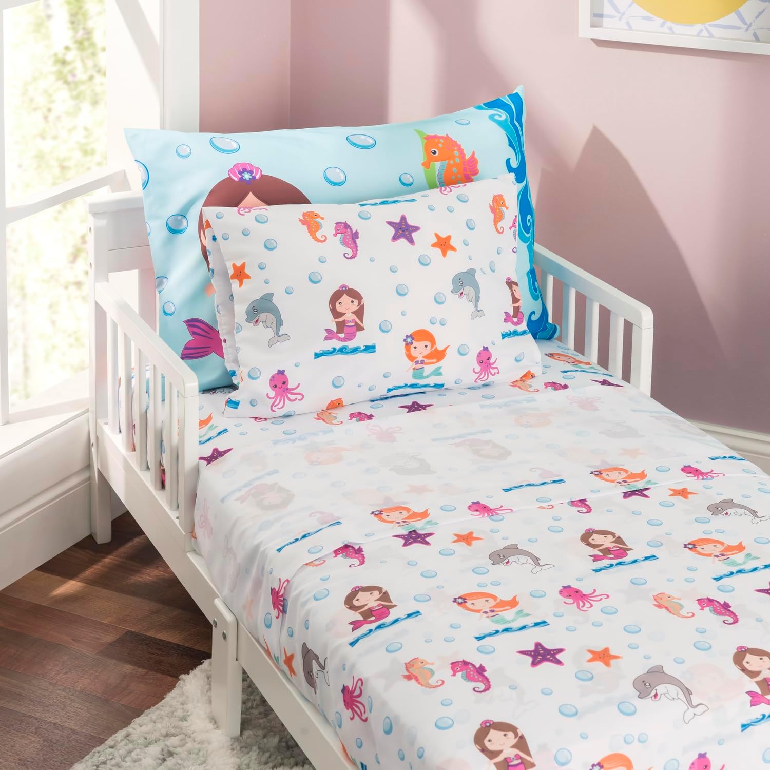 Everyday Kids 2-Pack Toddler Travel Pillowcases -100% Soft Microfiber, Breathable and Hypoallergenic - 14" by 20" Kids Pillowcases fits…