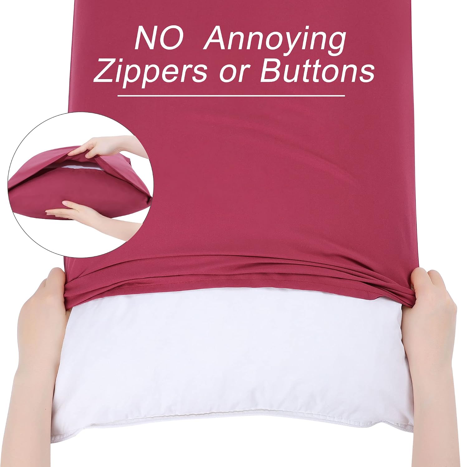 uxcell 100% Microfiber Body Pillow Cover | 1800 Thread Count Pillowcase | Soft Pillow Case with Envelope Closure | 90 GSM Ployester | No Wr…
