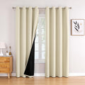 ChrisDowa 100% Blackout Curtains 84 inch Long for Bedroom with Black Liner, 2 Thick Layers Total Blackout Thermal Insulated Grommet Window…