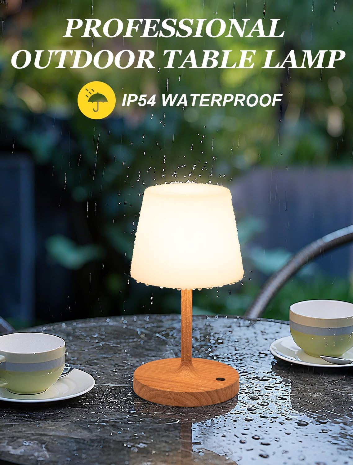 Kakanuo Cordless Shower Lamp Waterproof, Cordless Lamp with 4000mAh Battery, Rechargeable Table Lamp, Touch Dimmable Desk Light for…