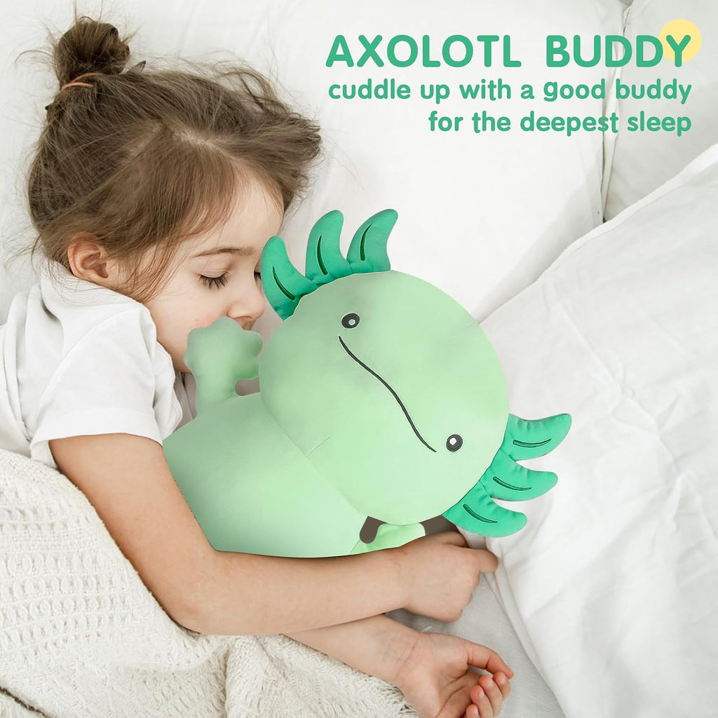 Dalmao 36" Giant Green Axolotl Stuffed Animal, Cute Soft Long Axolotl Plush Large Body Pillow Big Squishy Plushies Toy, Gift for Kids…