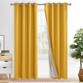 Xwzo 100% Blackout Curtain Panels - Extra Long Thermal Insulated Black Liner Curtains, Noise Reducing and Heat Blocking Drapes for Bedroom…
