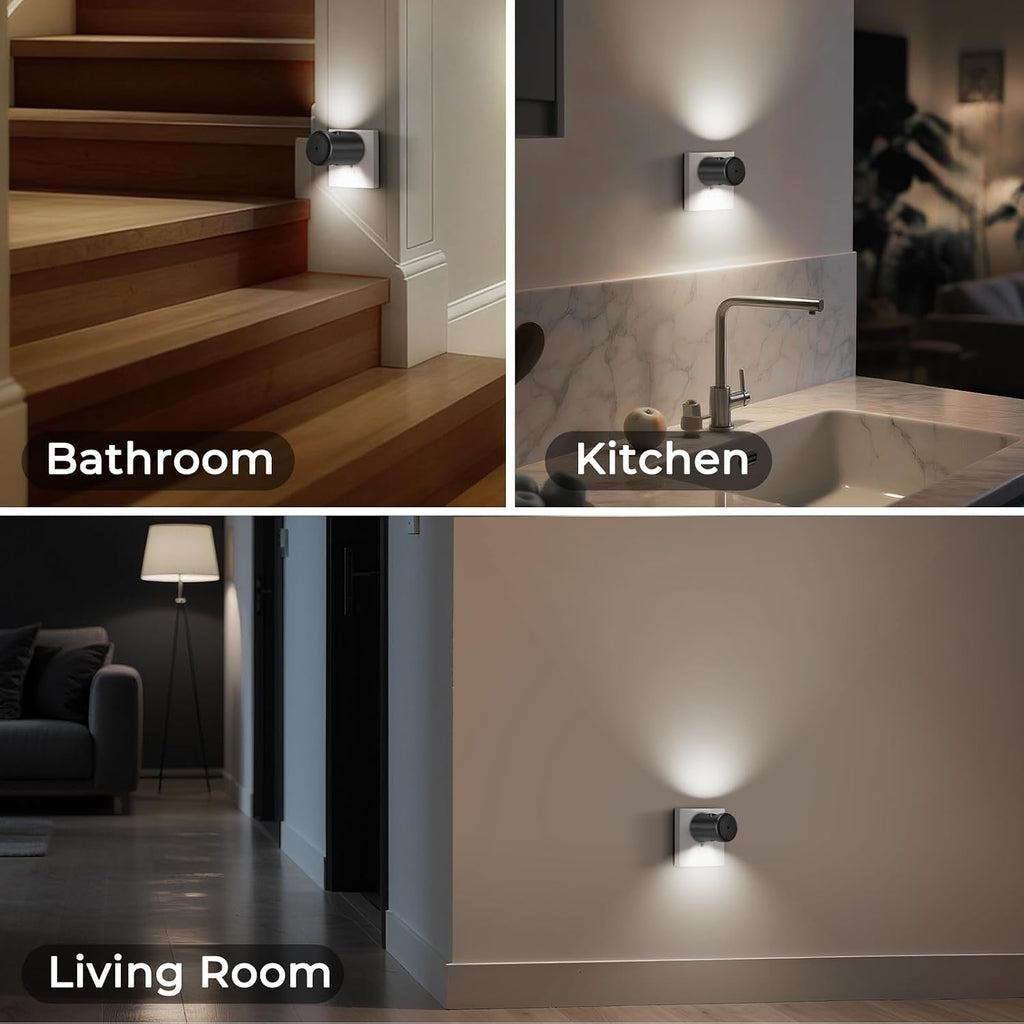 TSEXES LED Motion Sensor Night Lights, Plug-in Motion Activated Night Light,5000K Daylight, Bedroom, Hallway, Bedroom, Kitchen, Stairways…