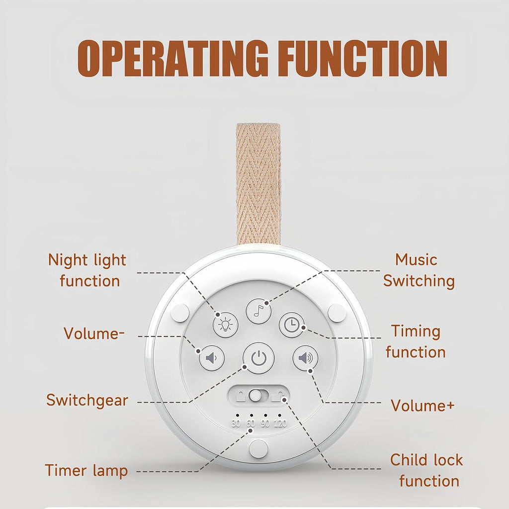 Exporify Sound Machine with 24 Relaxing Nature Sounds, Sleep Portable Travel White Noise Machine for Home, Office, Nursery, Timed and Adjustabl…