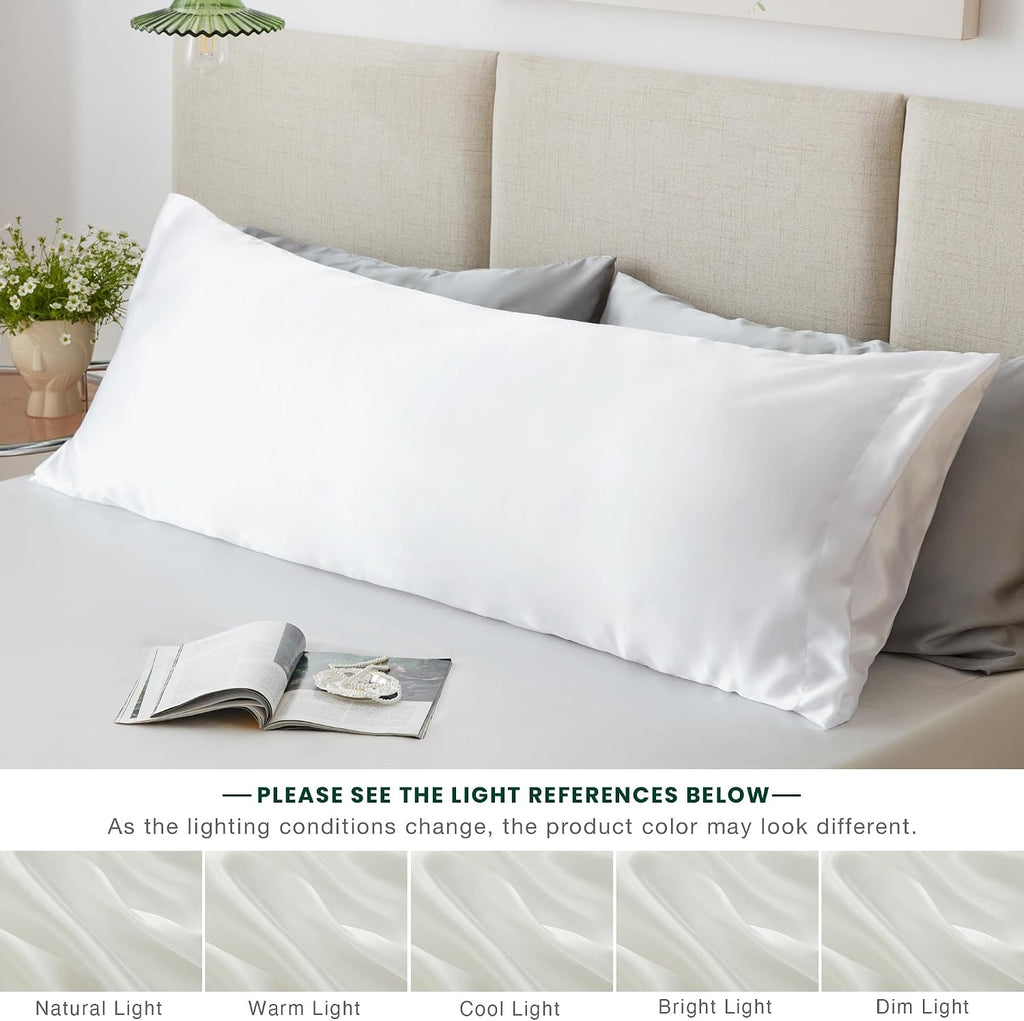 Lovescabin Love's cabin Satin Body Pillowcase 20x54, Cooling Pillow Cover for Hair and Skin, Silky Smooth with Envelope Closure, Similar to…