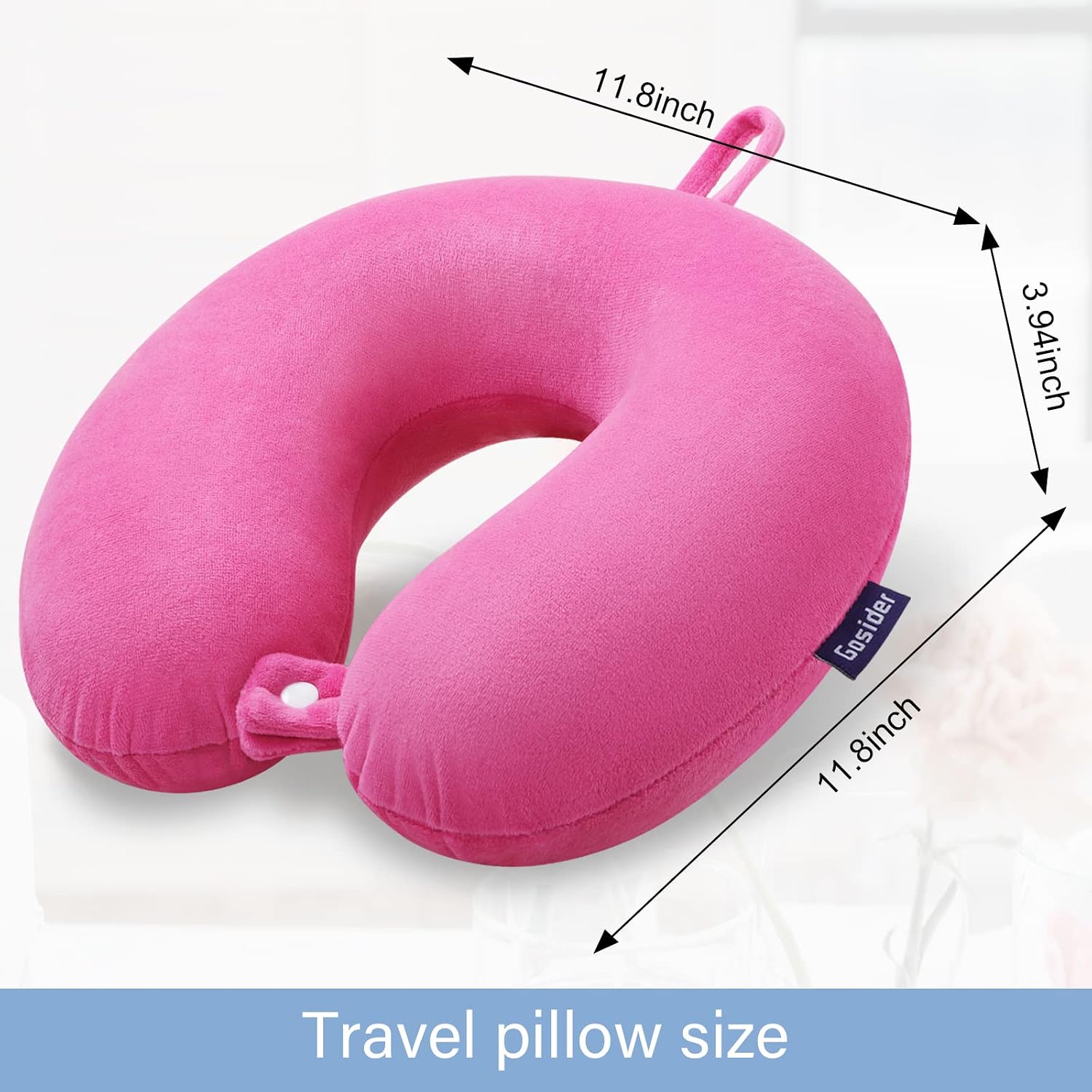 Travel Pillow Memory Foam, Comfortable Travel Neck Pillow U Shape, Support Neck and Head to Relieve Fatigue, Portable Neck Pillow…