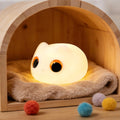 Squishy Cat Night Light 2 Brightness Adjustable Cute Big Eyes Kitty Light with 20mins Timer Nursery Breastfeeding Nightlight Rechargeable…