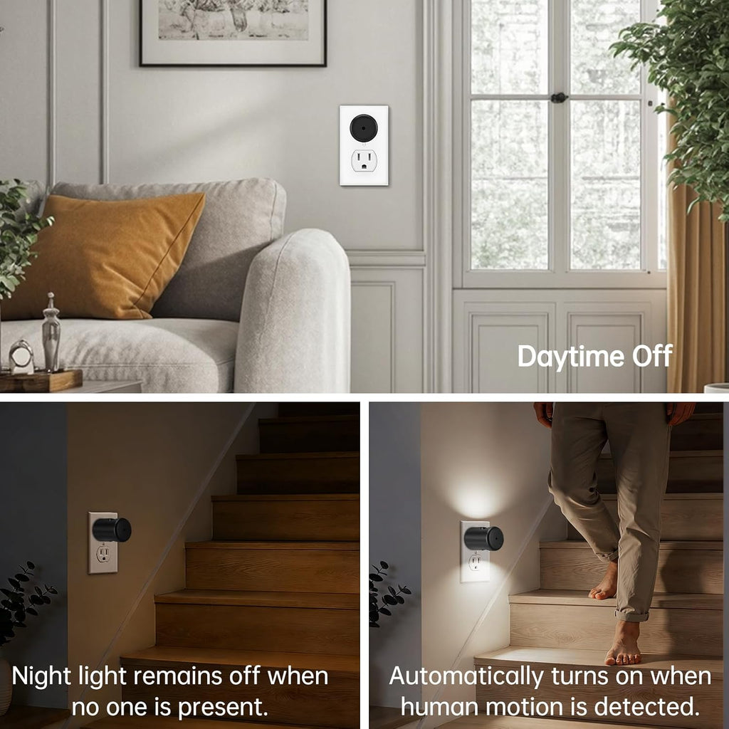 TSEXES LED Motion Sensor Night Lights, Plug-in Motion Activated Night Light,5000K Daylight, Bedroom, Hallway, Bedroom, Kitchen, Stairways…