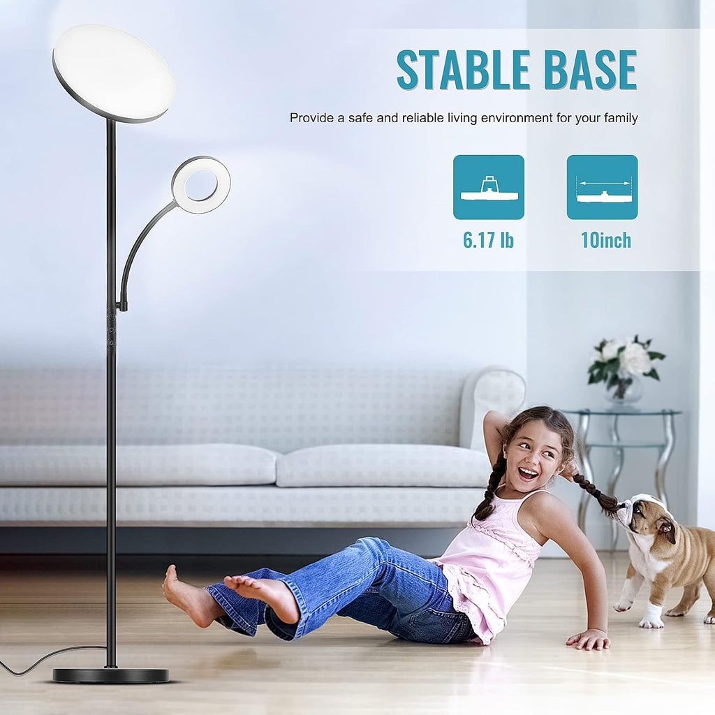 Marctronic Floor Lamp, Upgraded 42W 4000LM Super Bright LED Floor Lamp for Living Room Bedroom, Dimmable Standing Reading Floor Lamps with…