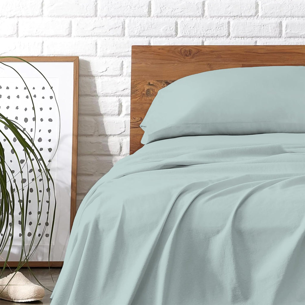 CarressaLinen Carressa Linen 800TC Egyptian Cotton Twin Bed Linen Set - Seafoam Green, 3Pc Deep Pocket, Soft Cooling Sheets 18 inches Cotto…