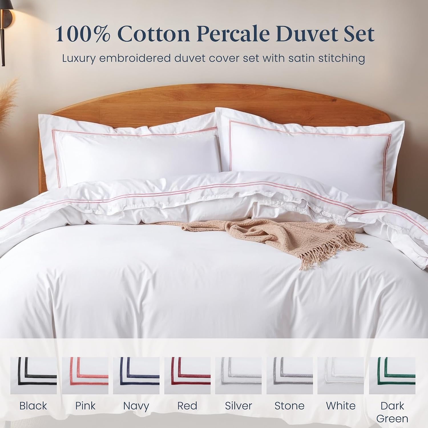 Ella Jayne Twin Duvet Cover (2 Pieces), 100% Cotton Percale, Twin/Twin XL, Soft, Breathable & Lightweight Including Duvet Cover Twin (1…