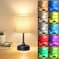 Wowag Small Cordless Table Lamp Rechargeable,5000mAh Battery Operated Desk Lamp,3 Colors & 7 RGB Stepless Dimmable, Touch Ambient Light…