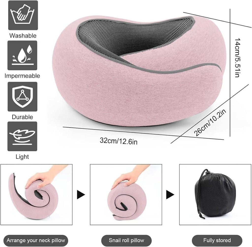 WEERSHUN Travel Pillow for Airplanes, 2026 New Memory Foam Neck Pillow with Chin Wrap for Traveling, Suitable for Airplanes, Offices and…