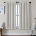 Simplebrand Ava Natural Blackout Curtains for Bedroom 63 Inch Length 2 Panels Set, Solid Thermal Insulated Energy Saving Rod Pocket Window…