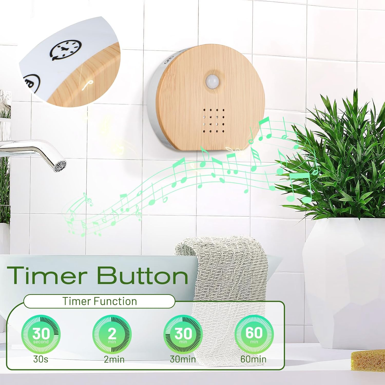 Fllvilley Singing Bird Box Original, White Noise Nature Sound Box with Motion Sensor Portable Birds Chirping with Timer, 9 Soothing Songs,…