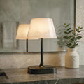 Table Lamp - 8000mAh Cordless Rechargeable Battery and Dimmable LED Display Touch Lamp for Patio Bedroom (Black, 1 Pack)
