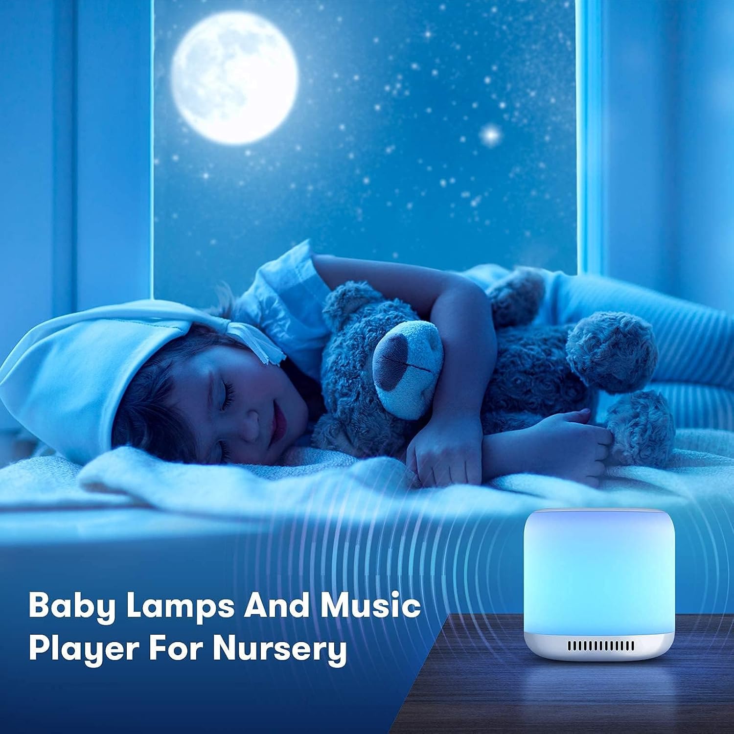 VanSmaGo White Noise Sound Machine Baby for Sleeping with Night Light – 34 Soothing Sounds, Rechargeable White Noise Machine for Baby…
