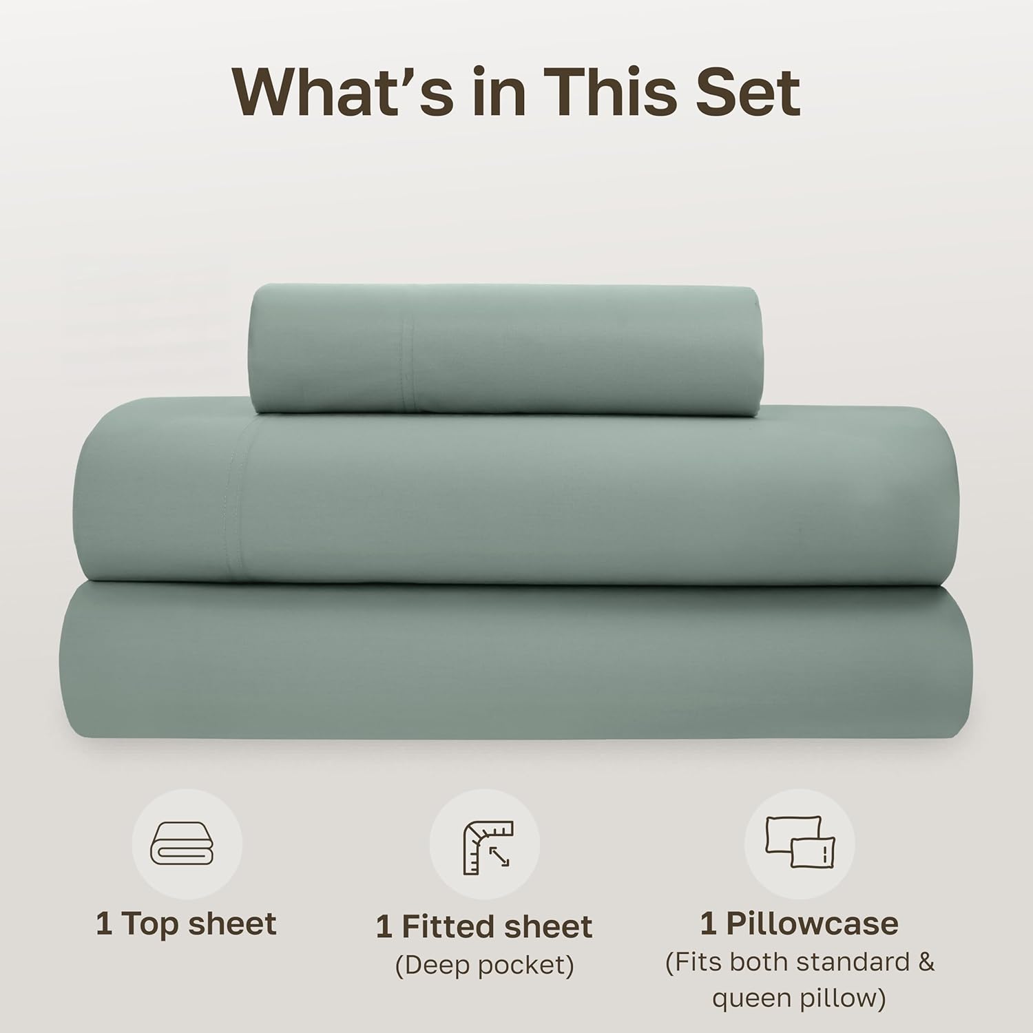 CaliforniaDesignDen California Design Den Twin XL Bed Sheets Set - Soft 100% Organic Cotton, Cool Percale Sheets, Deep Pockets with Anti-Sk…