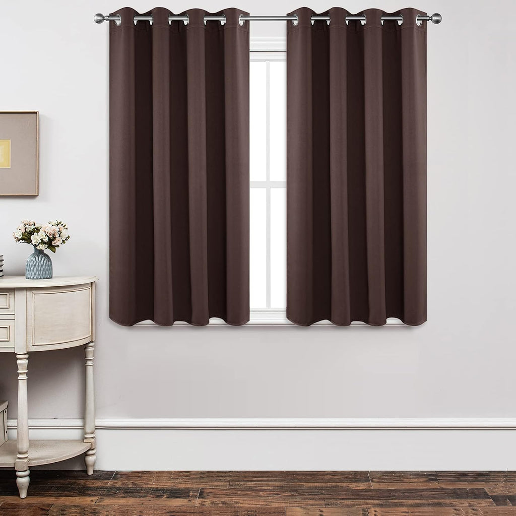 Joydeco Blackout Curtains 54 Inch Length, Thermal Insulated Long Curtains& Drapes 2 Burg, Room Darkening Grommet Curtains for Living Room B…