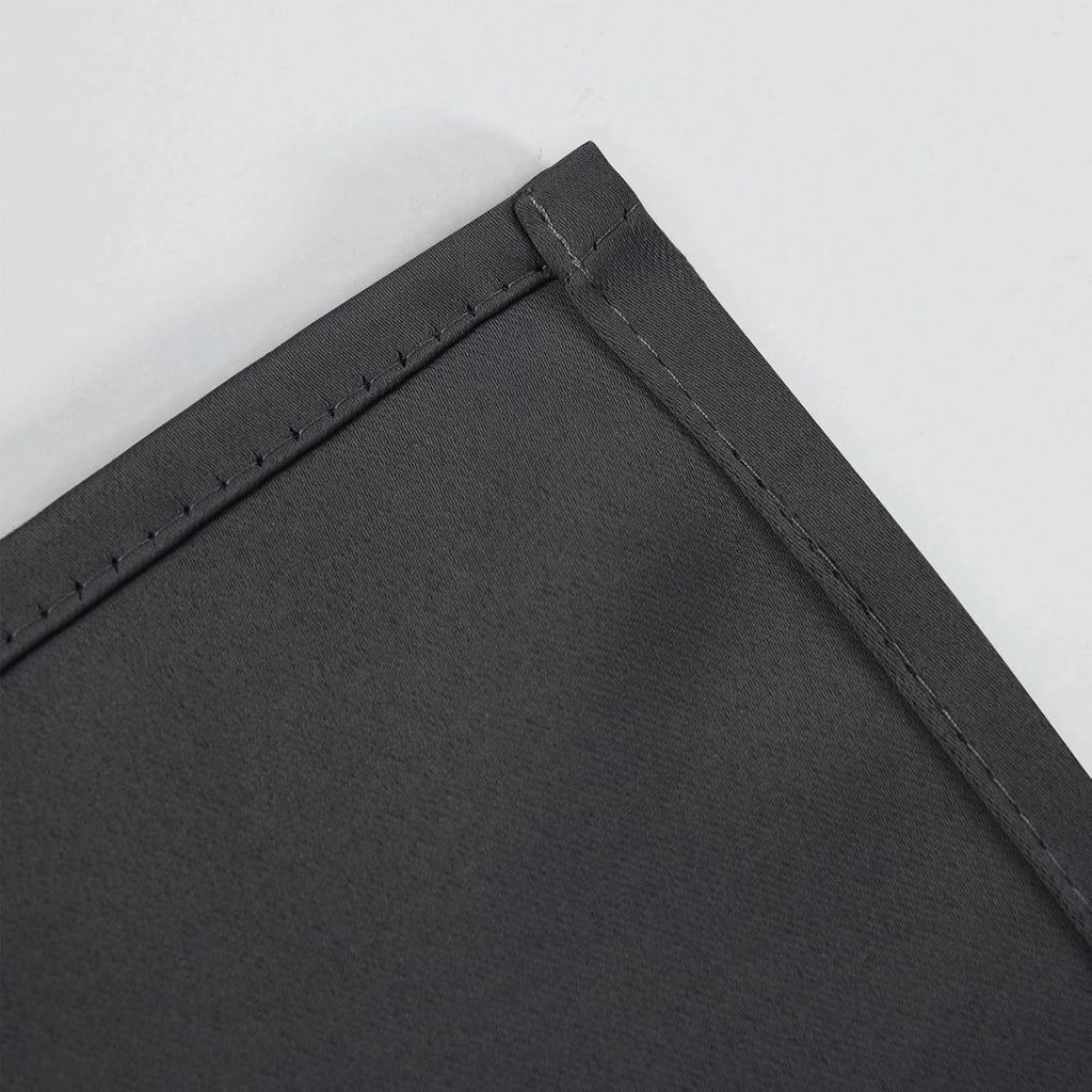 Lemomo Dark Grey Thermal Blackout Curtains/52 x 54 Inch/Set of 2 Panels Room Darkening Curtains for Bedroom 54 Inch Grey